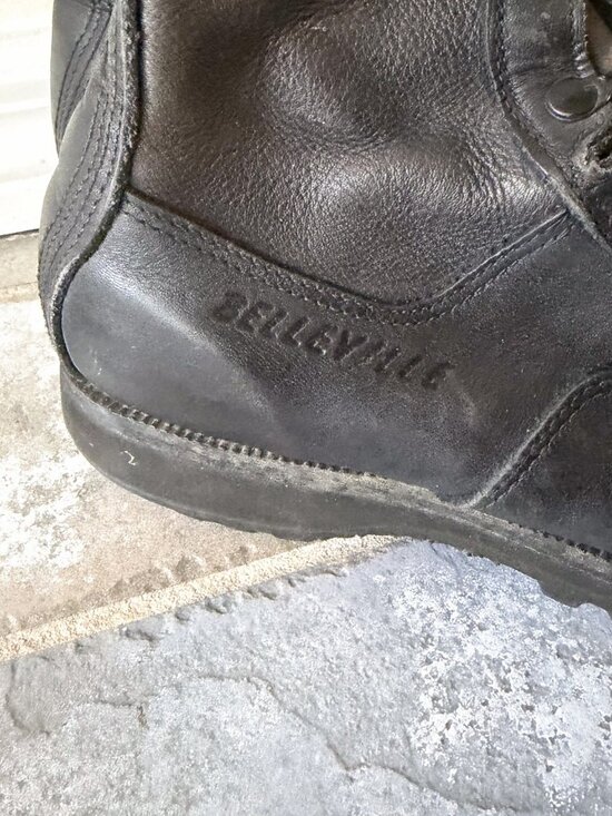 Belleville Combat Boots Mens 10.5 Wide Black Leather Tactical Vibram USA main image 5